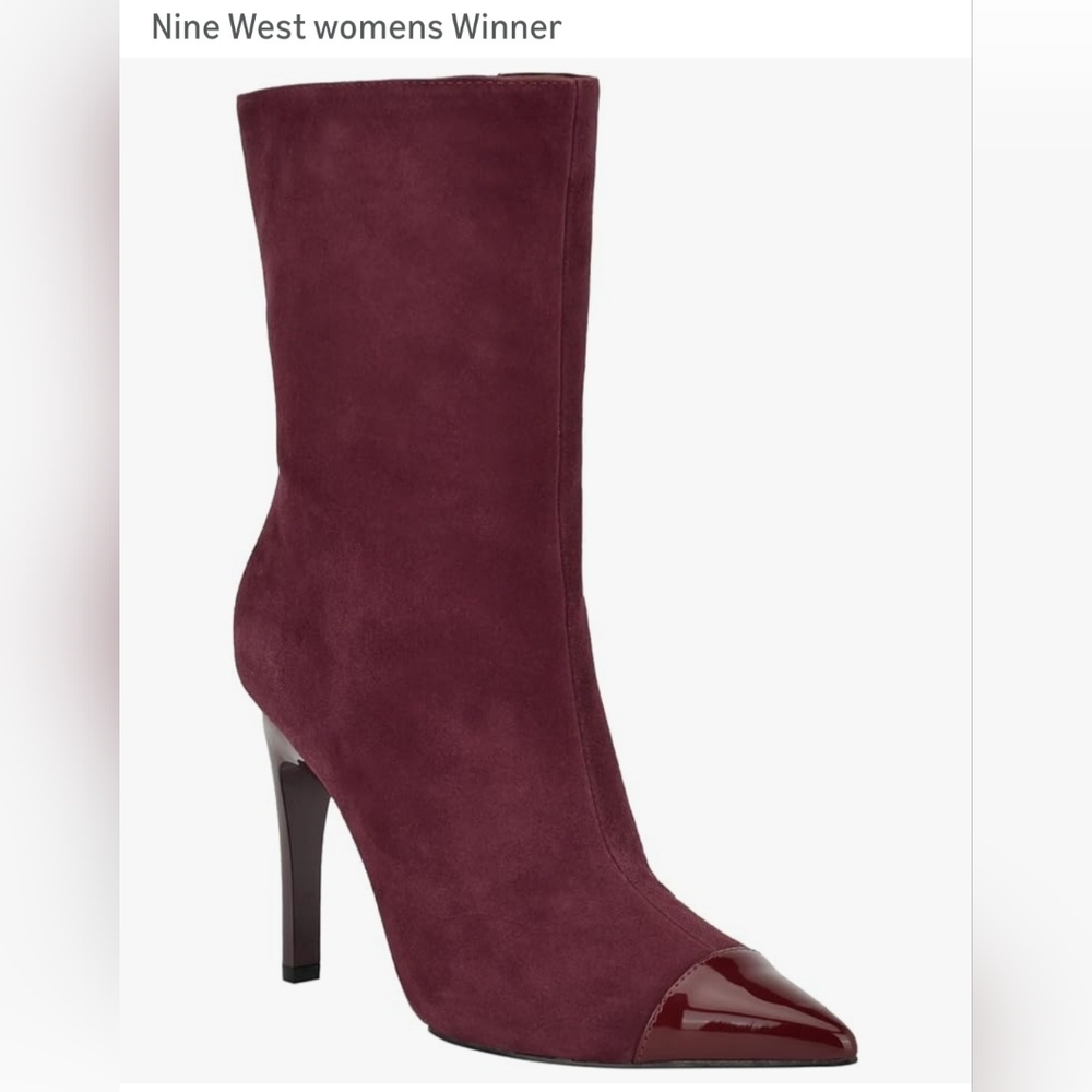 Elegant Burgundy Suede Women's Boots 9 West Winner Boot